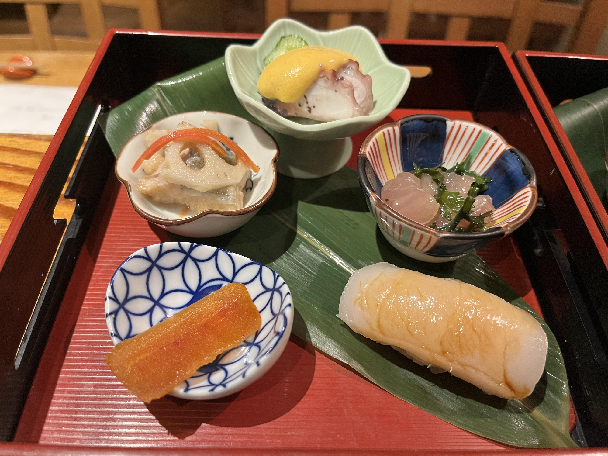 2月1日　日々変わるコース料理　８８００円コース　前菜、お碗