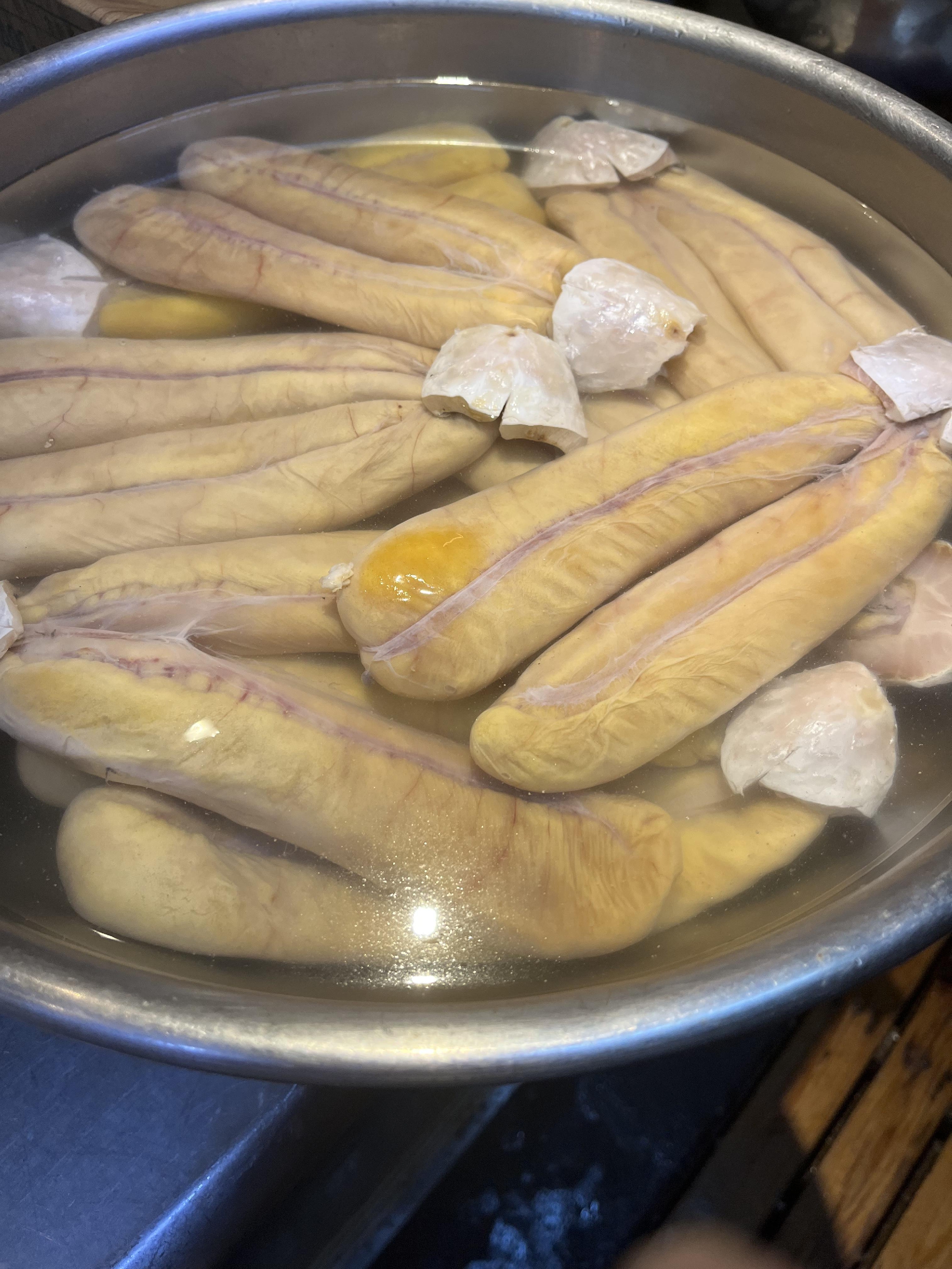 唐墨の唐墨の仕込み2    塩を抜く